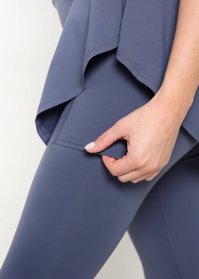 PETRA 2 IN 1 TENNIS LEGGINGS GREY